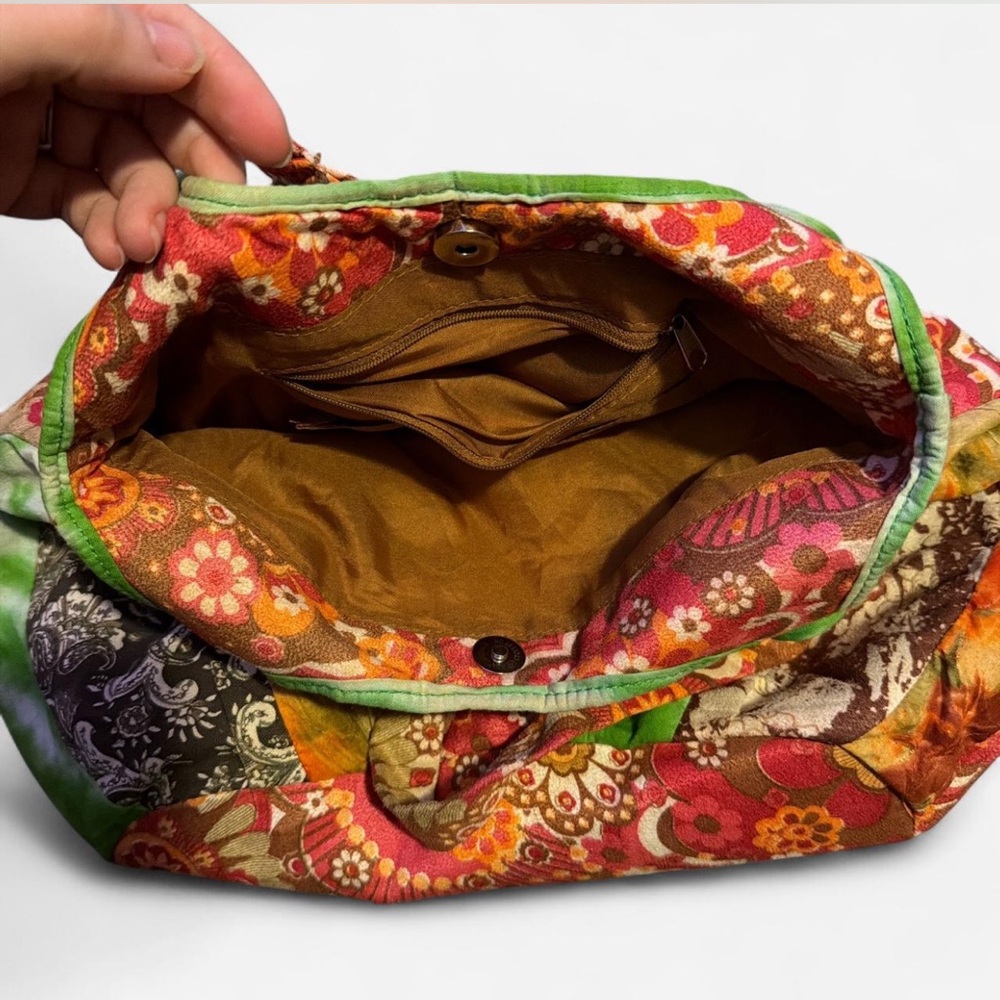 Multicolor Patchwork Shoulder Bag - image 4